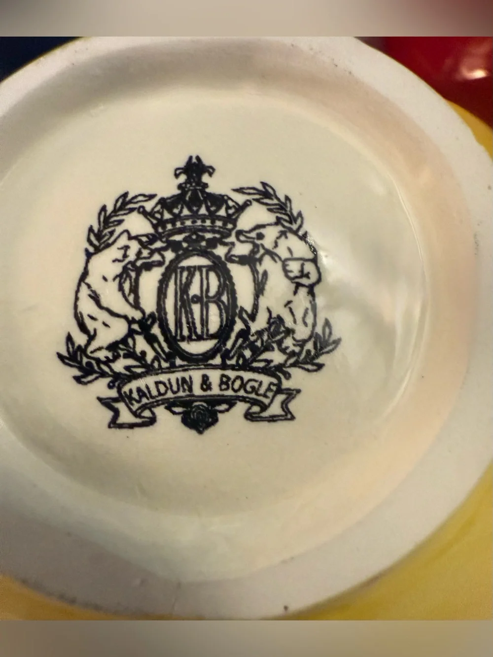 3 Kaldun & Bogle glazed ceramic ornament bowls.